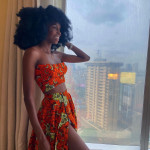 ankara skirt and a top