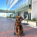 ankara slited dress