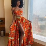 ankara skirt and a top